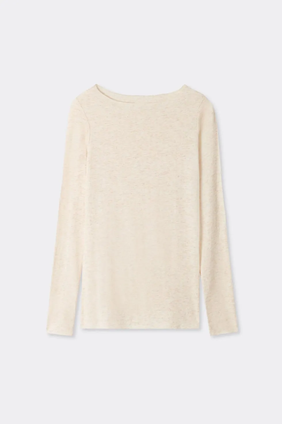 Crewneck Top in Modal Light with Cashmere Lamé
