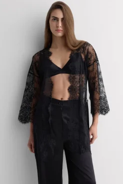 Elegance Embodied Lace Robe