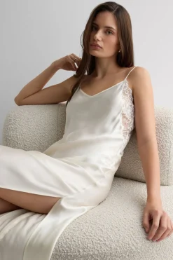Ethereal Embrace Long Silk Nightgown