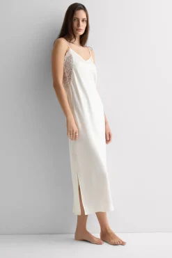 Ethereal Embrace Long Silk Nightgown