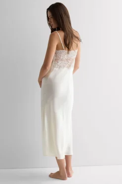 Ethereal Embrace Long Silk Nightgown