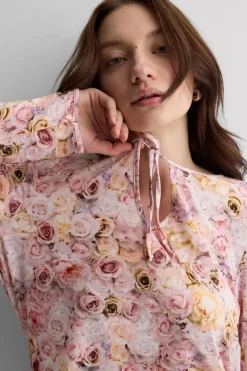 Fresh Bamboo Full Length Pajamas with Blossom Print