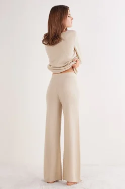Full Length Palazzo Pants in 100% Cashmere