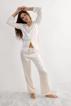 Full Length Silk Pants