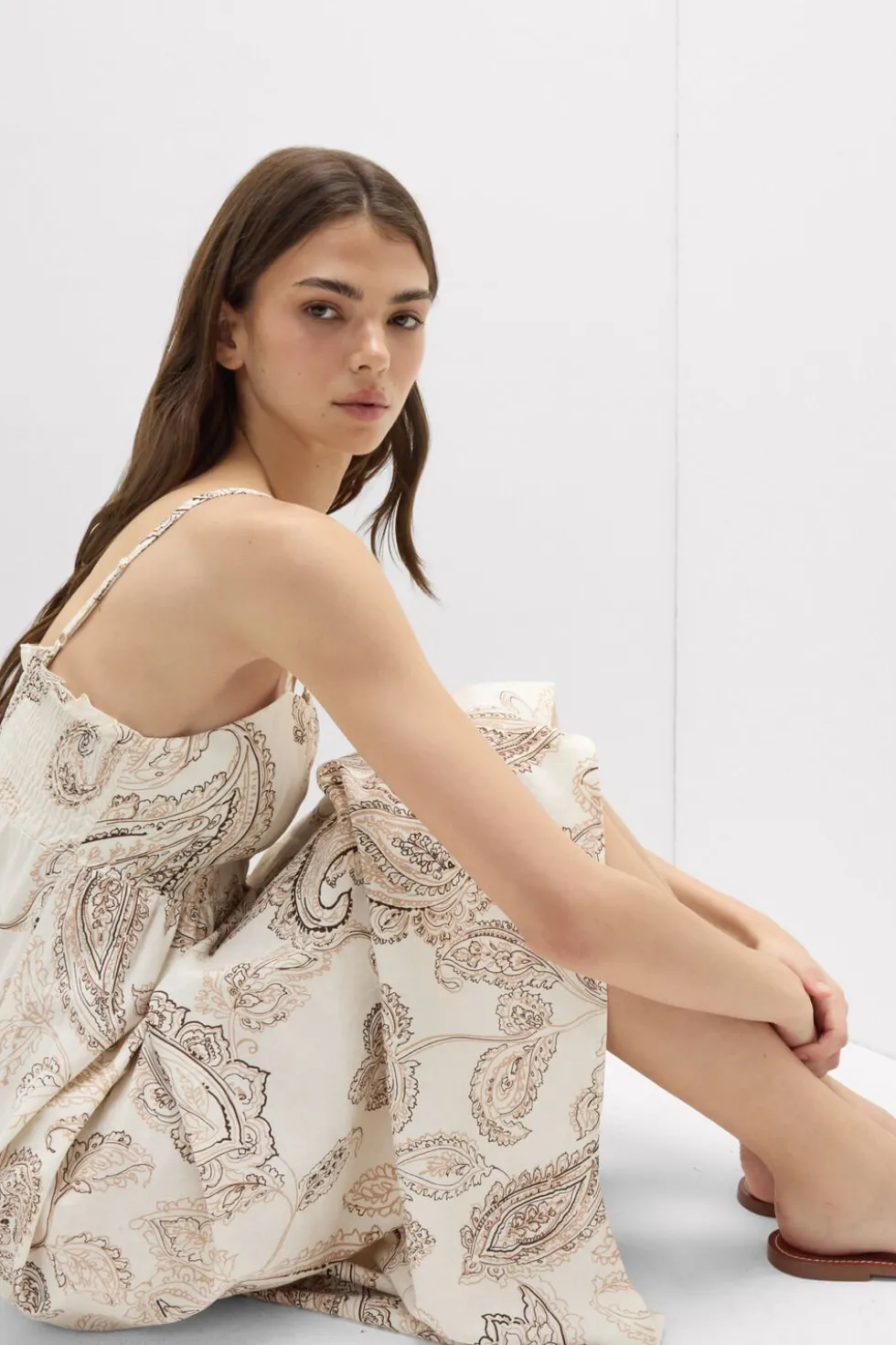 Get Noticed Long Woven Slip Dress
