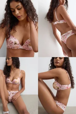 Gioia Cotton Super Push-Up Bra in Fresh Bamboo I Bloom for You