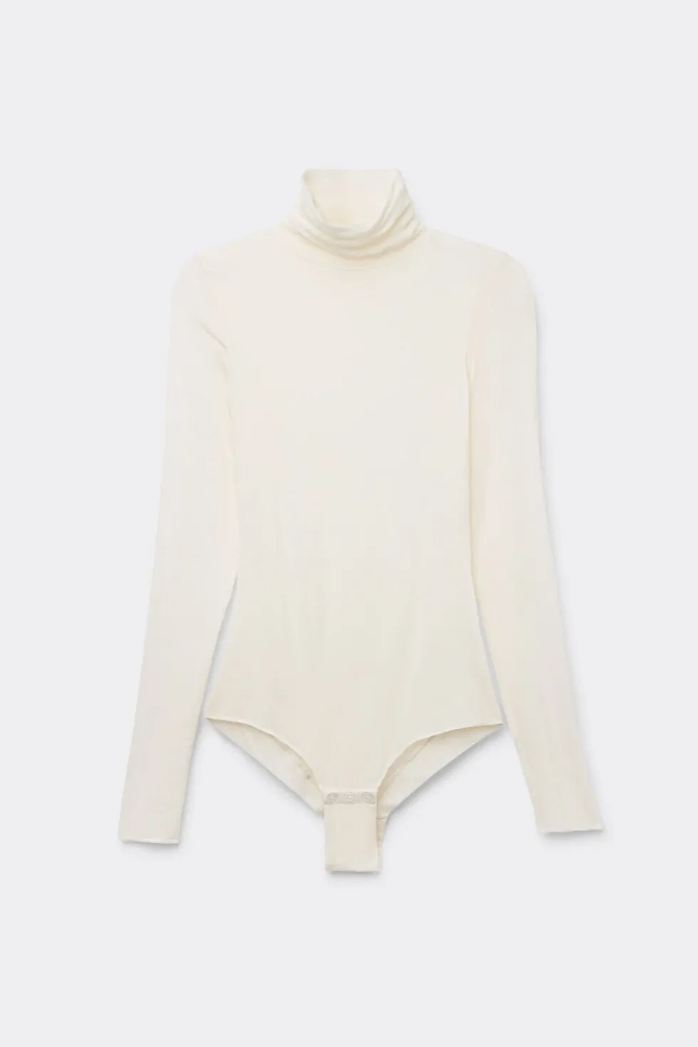 High Collar Bodysuit in Modal Ultralight with Cashmere