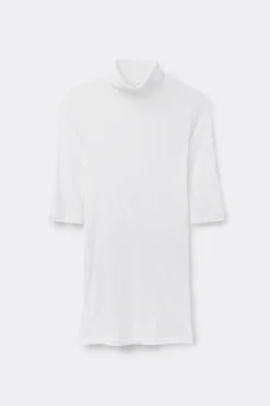 High Collar Top in Ultranatural with Cashmere