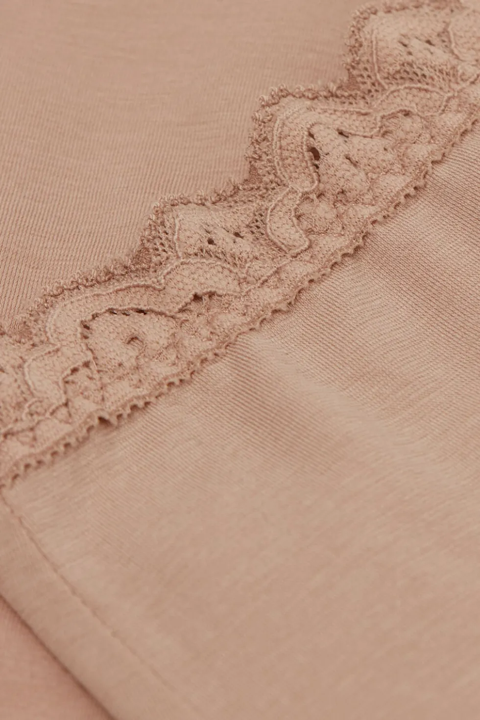 High Rise Cotton and Lace Hipsters