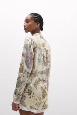 La Dolce Vita Printed Shirt in Silk