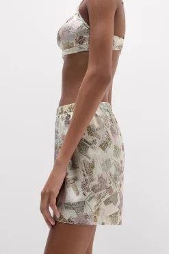 La Dolce Vita Printed Shorts in Silk