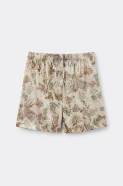La Dolce Vita Printed Shorts in Silk