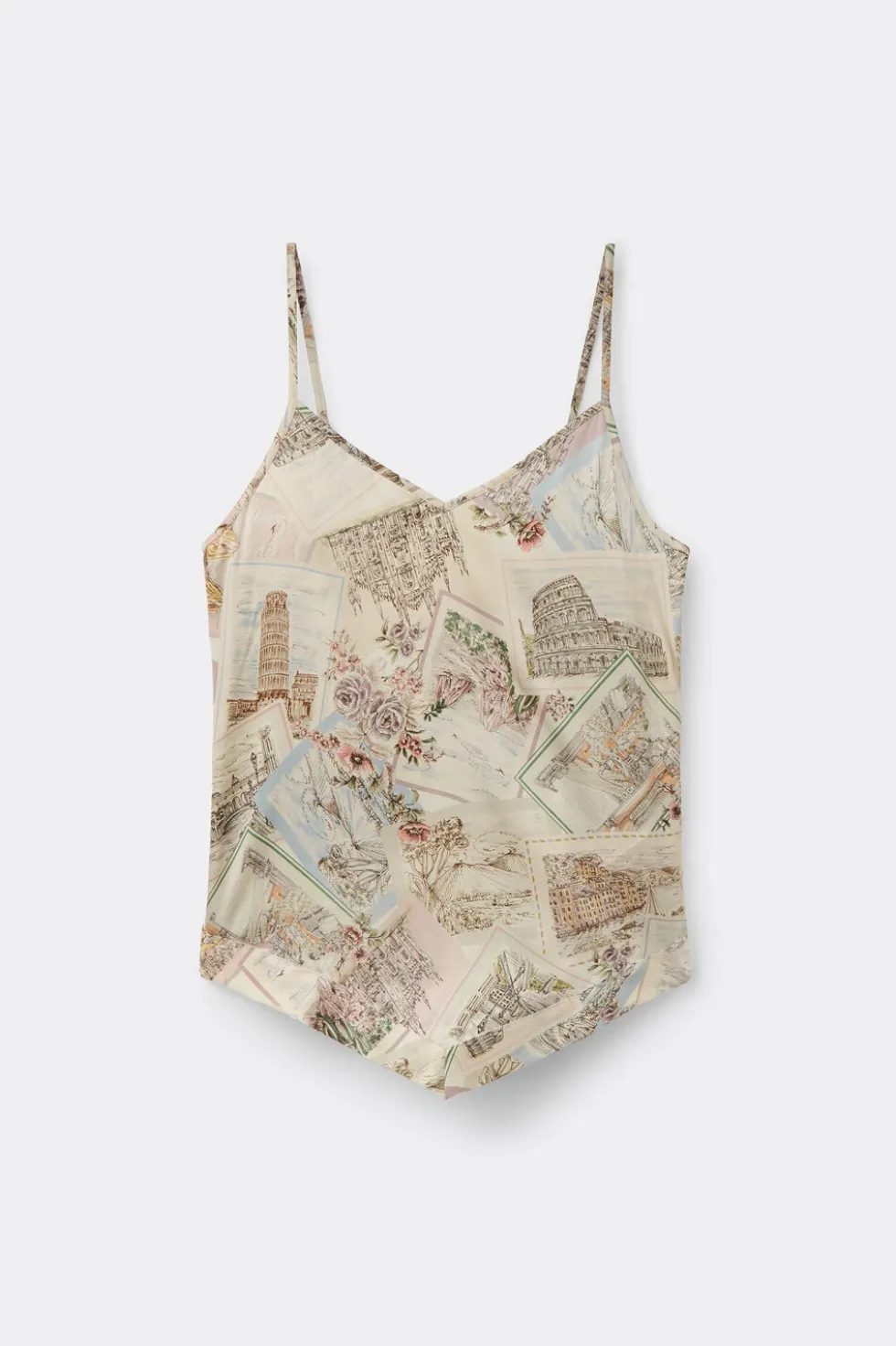 La Dolce Vita Printed Top in Silk