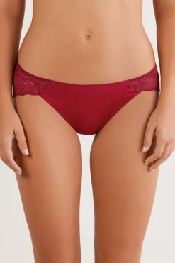 Lace and Silk Bikini Briefs