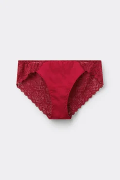 Lace and Silk Bikini Briefs