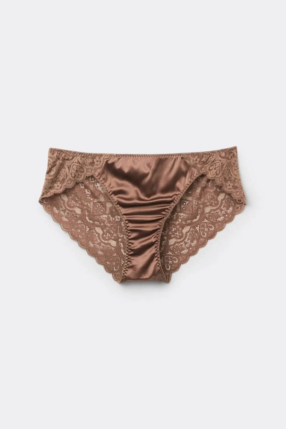 Lace and Silk Bikini Briefs