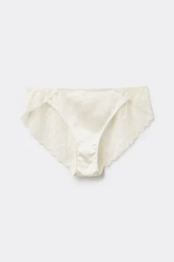 Lace and Silk Bikini Briefs