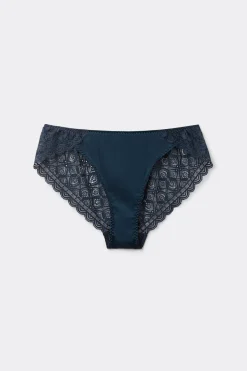 Lace and Silk Bikini Briefs