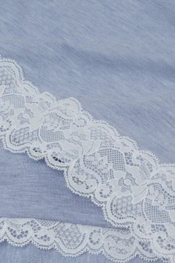 Lace Trim Short Pajamas in Modal