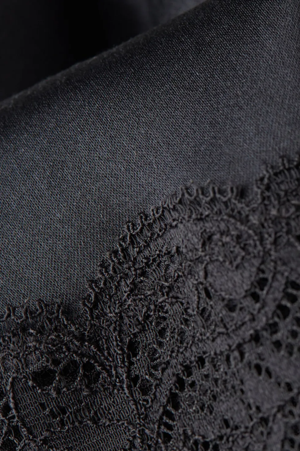 Lace Trim Silk Shorts