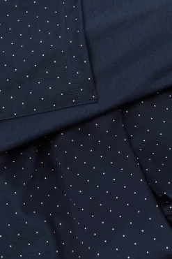 Long Mercerized Cotton Pajamas with Polka Dot Print filo Premium