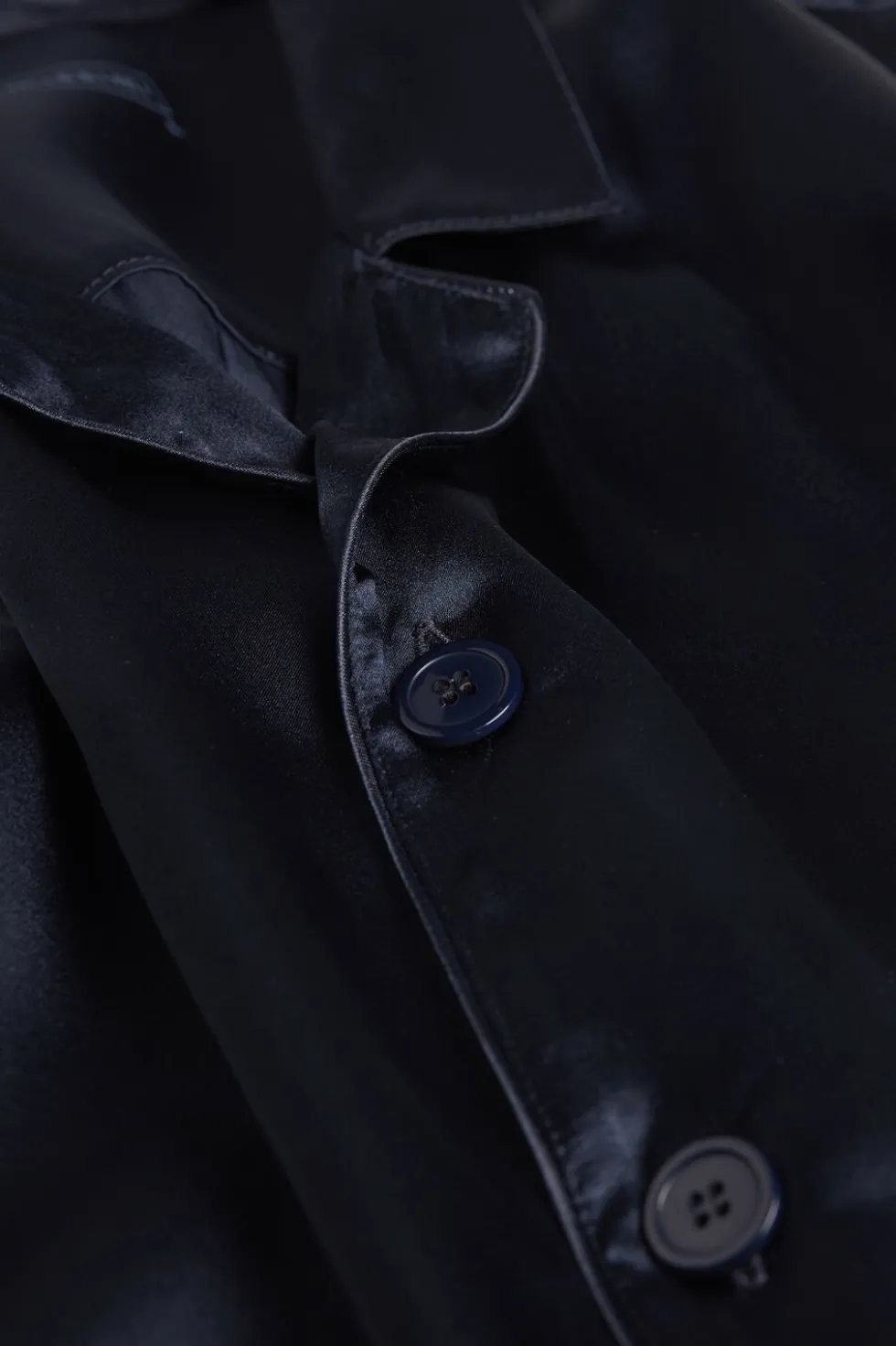 Long Silk Piped Pajamas