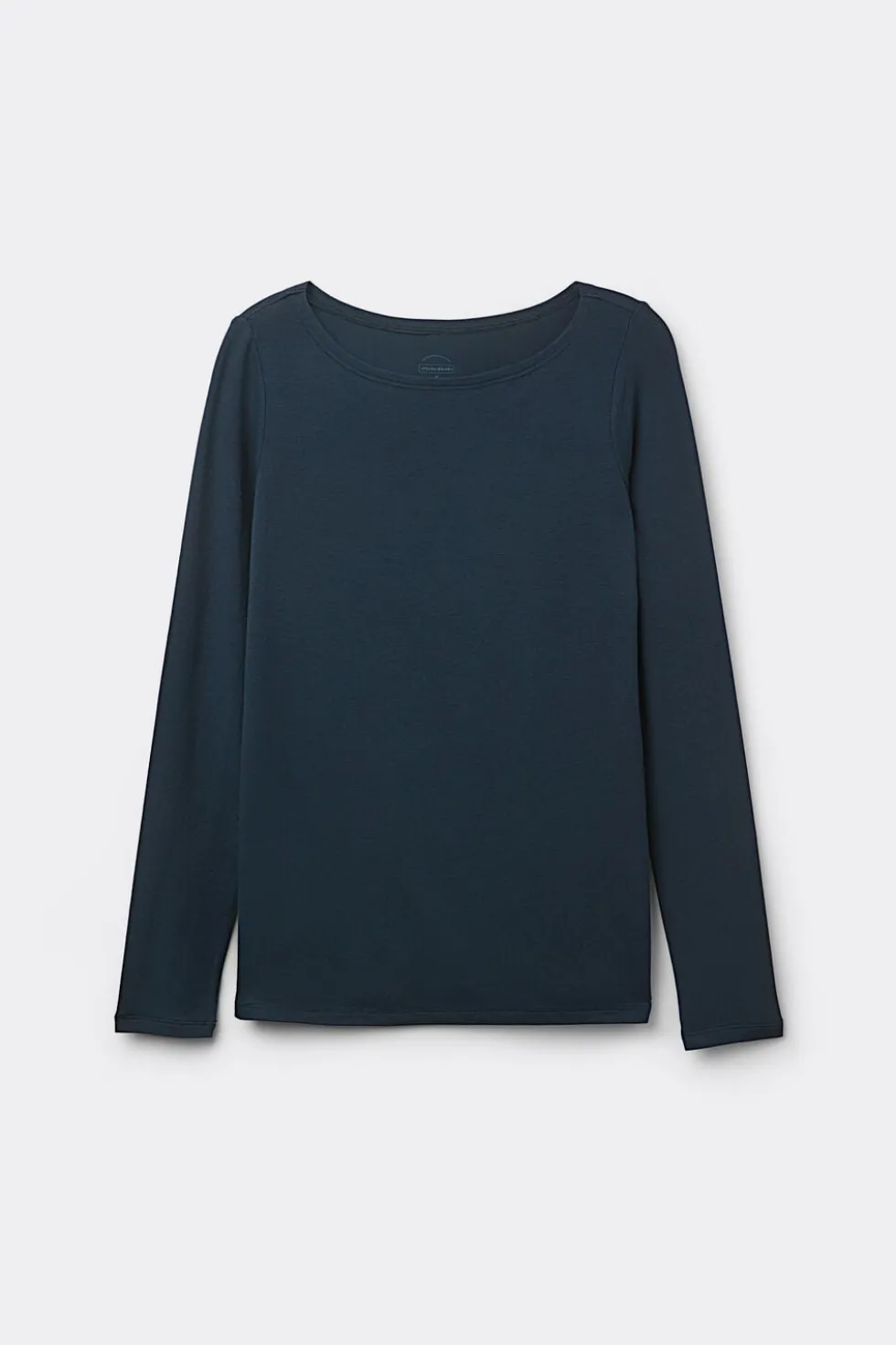 Long Sleeve Bateau Neck Top in Micromodal
