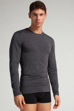 Long-sleeve Crew-Neck Merino-Wool Top