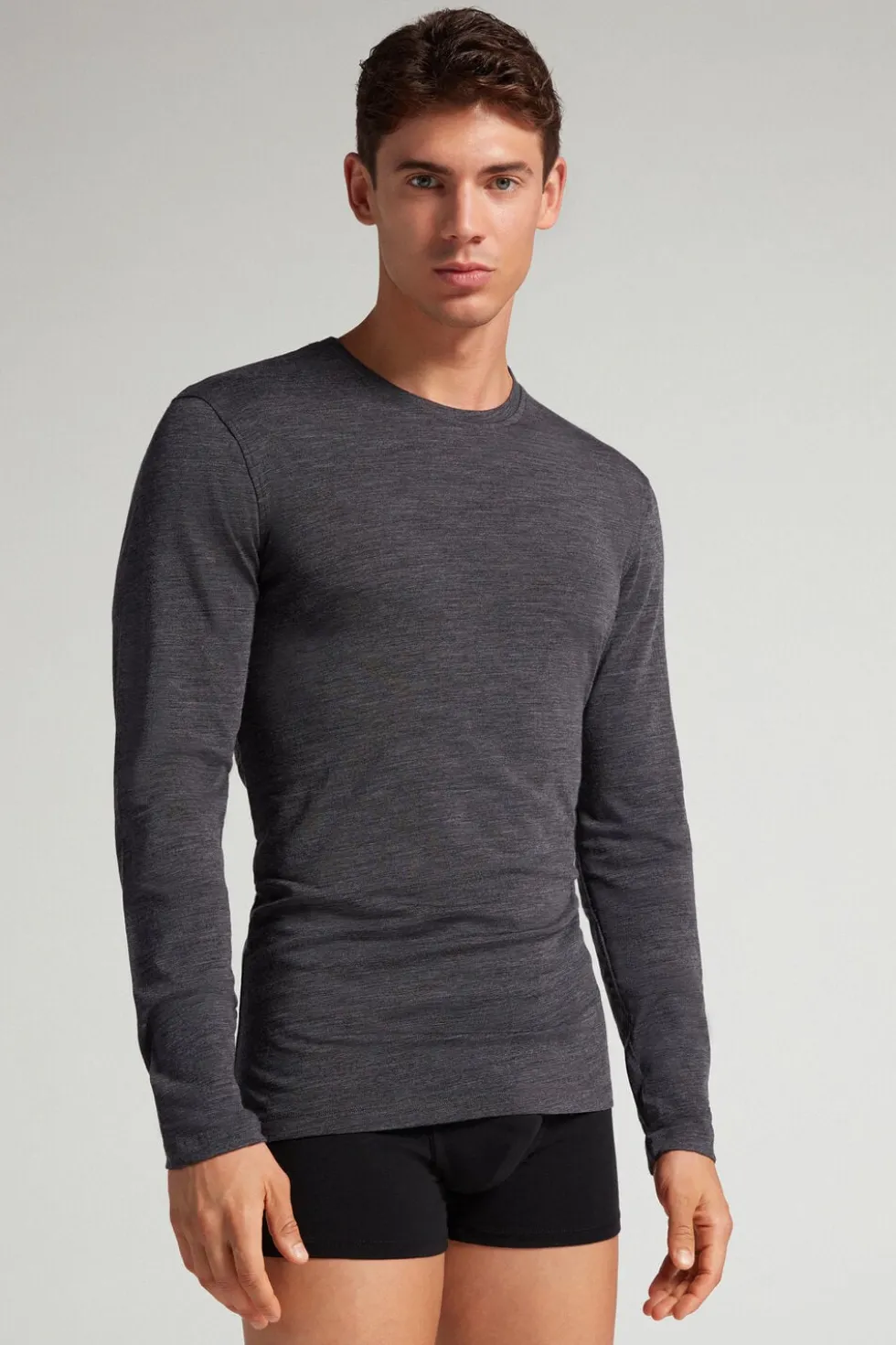 Long-sleeve Crew-Neck Merino-Wool Top
