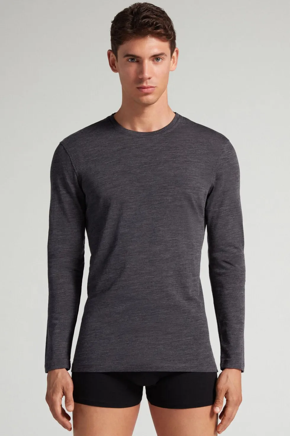 Long-sleeve Crew-Neck Merino-Wool Top