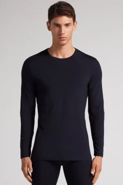 Long-sleeve Crew-Neck Merino-Wool Top