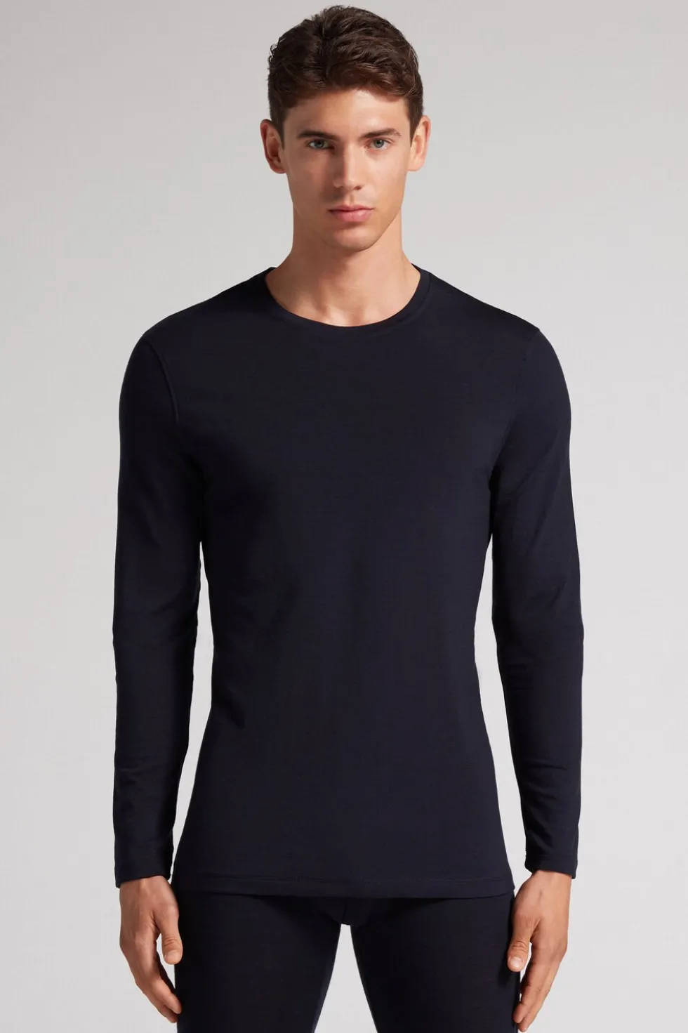 Long-sleeve Crew-Neck Merino-Wool Top