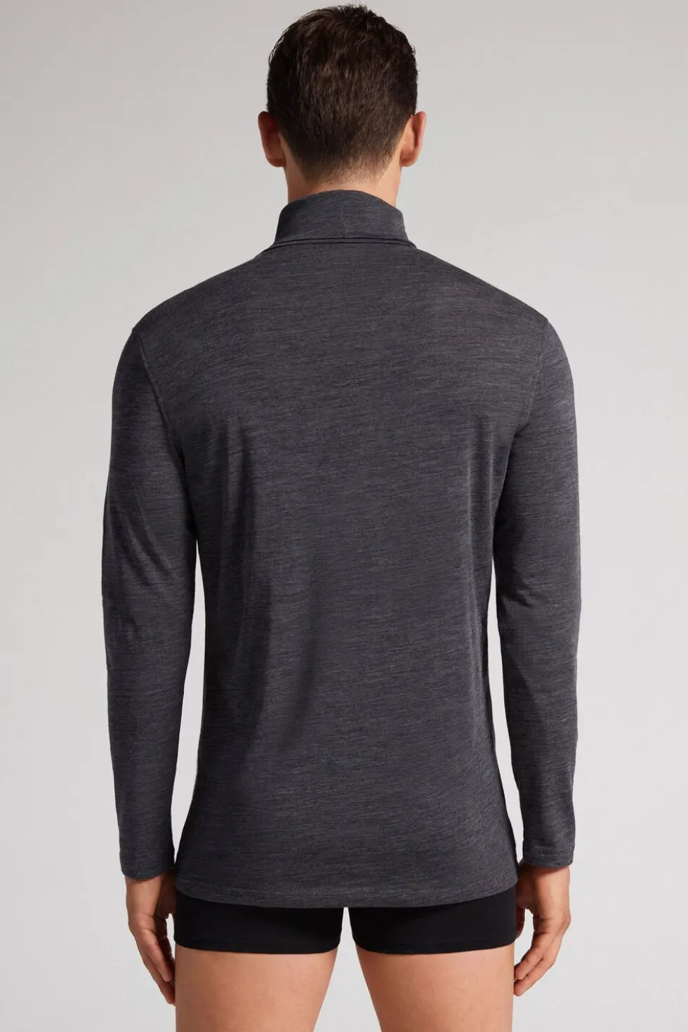 Long-sleeve High-Neck Merino-Wool Top