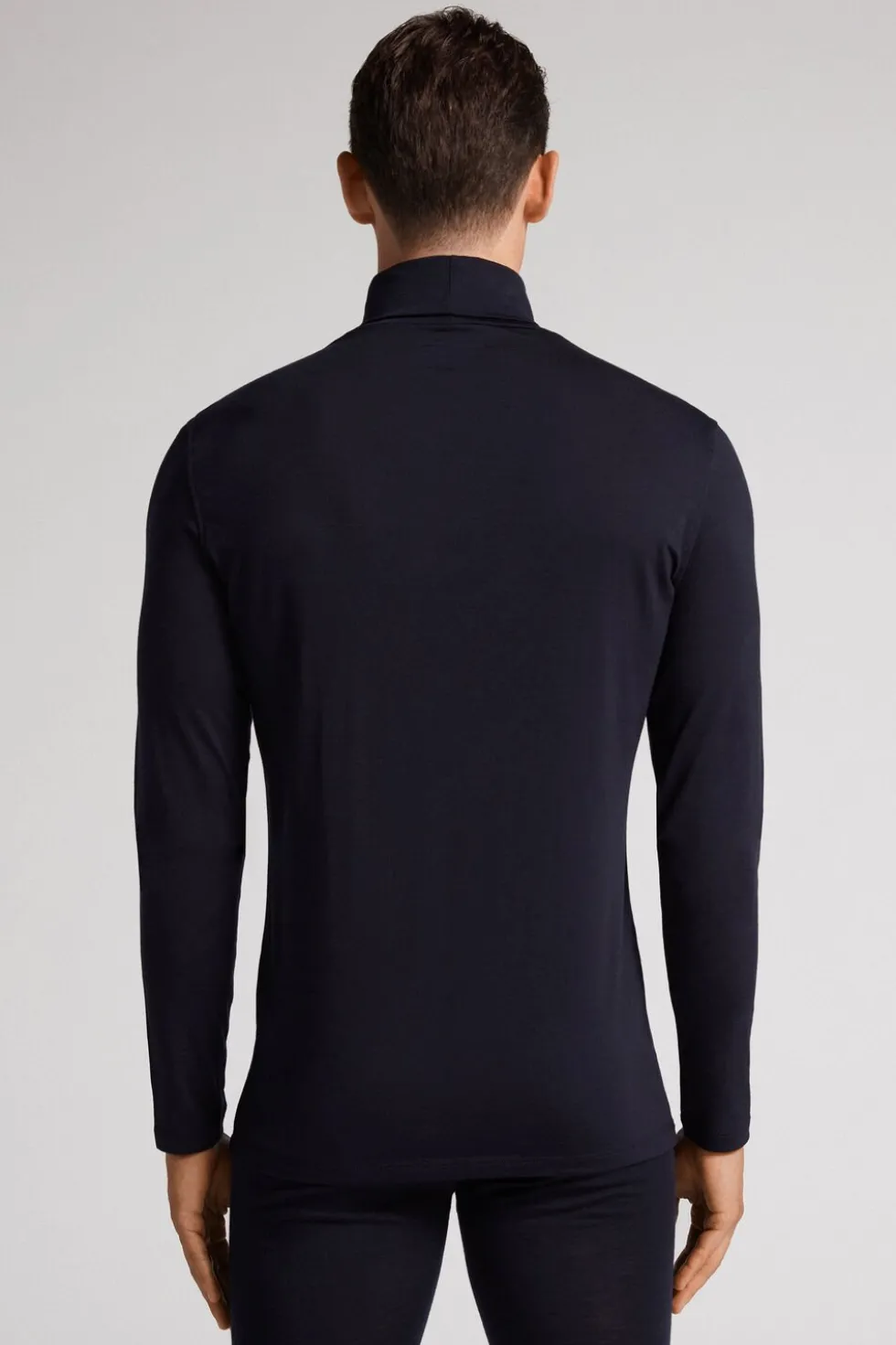 Long-sleeve High-Neck Merino-Wool Top