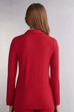 Long-Sleeve Micromodal Pajama Top