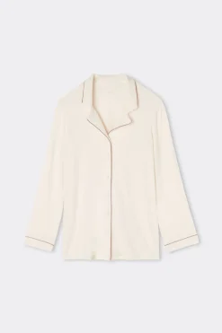 Long-Sleeve Micromodal Pajama Top