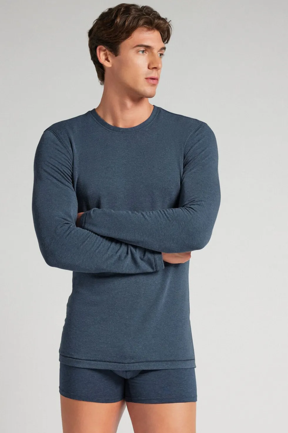 Long-Sleeve Modal-Cashmere Top