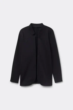 Long-Sleeved Cotton Interlock Cardigan