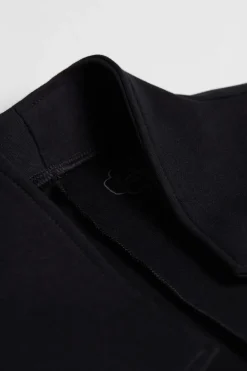 Long-Sleeved Cotton Interlock Cardigan