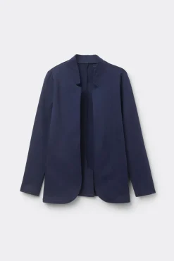 Long-Sleeved Cotton Interlock Cardigan