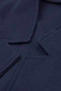 Long-Sleeved Cotton Interlock Cardigan