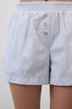 Love Me Tender Striped Shorts in Cotton Cloth