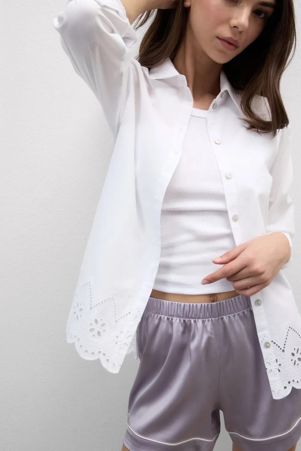 Made with Love Sangallo Cotton Shirt