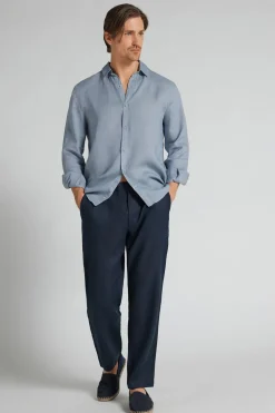 Men’s 100% Linen Full Length Pants