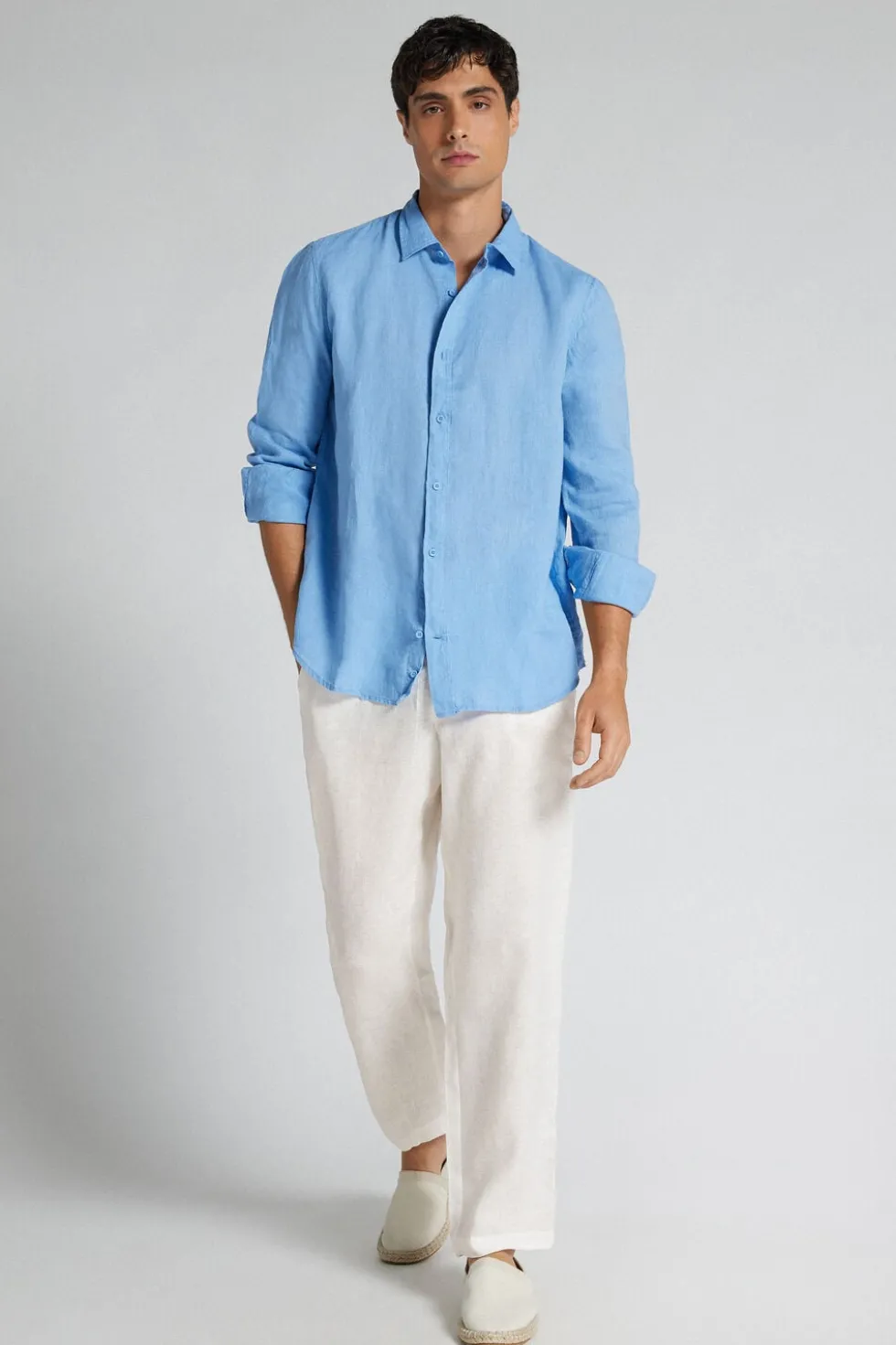 Men’s 100% Linen Full Length Pants