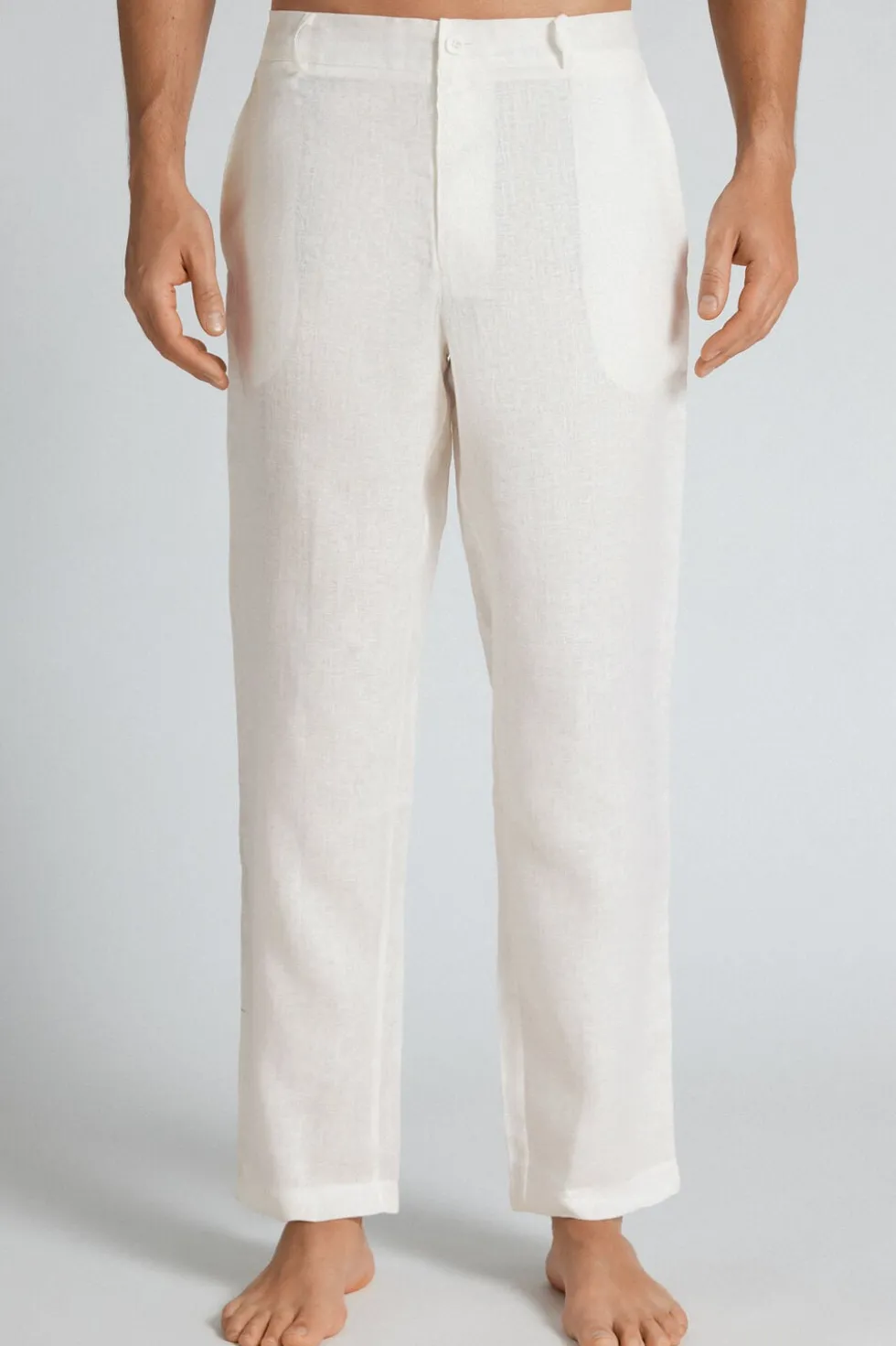 Men’s 100% Linen Full Length Pants