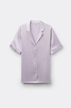 Menswear Cut Short Sleeve Silk Shirt