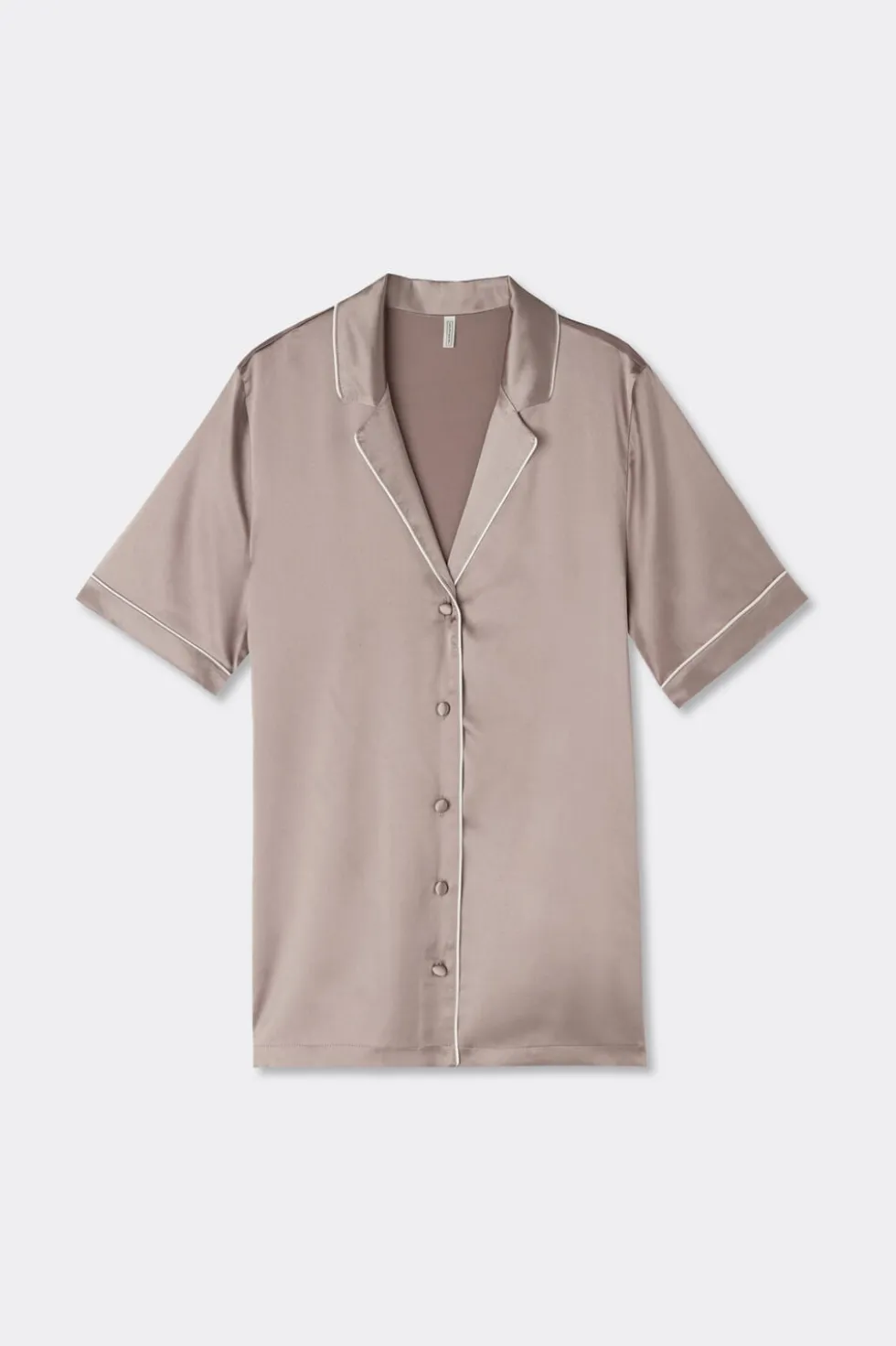 Menswear Cut Short Sleeve Silk Shirt
