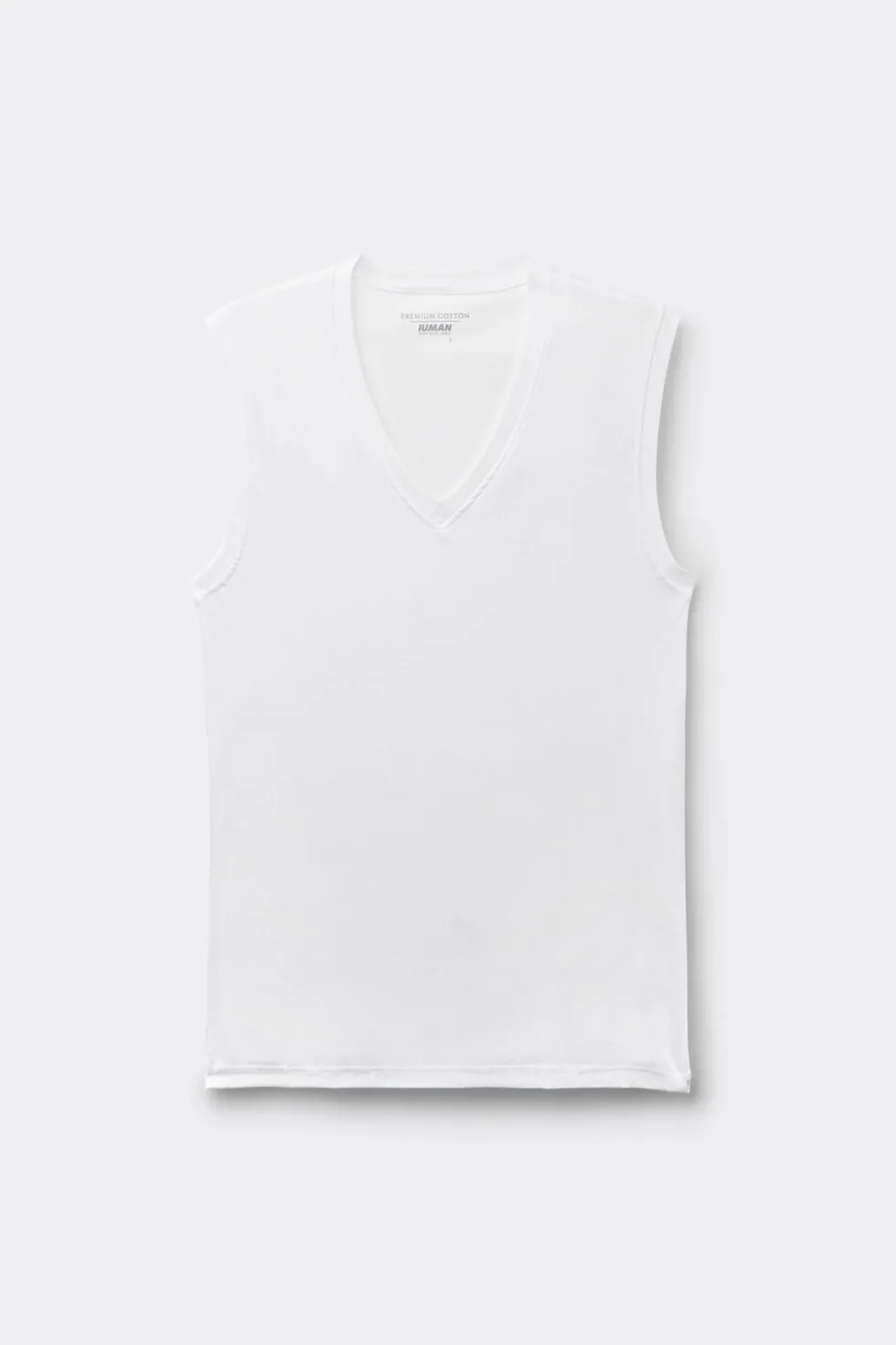Mercerized Cotton V-Neck Tank Top filo Premium