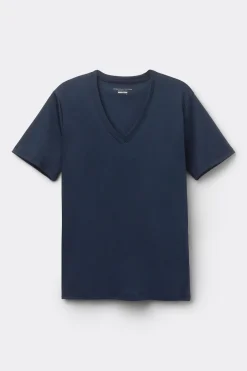 Mercerized Cotton V-Neck T-Shirt filo Premium
